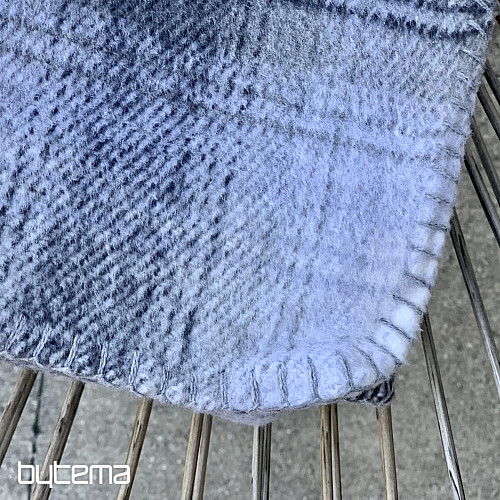 Manta CUADROS GRIS BLANCO