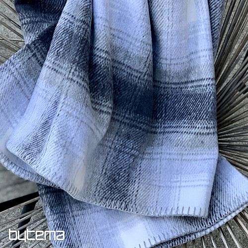 Manta CUADROS GRIS BLANCO