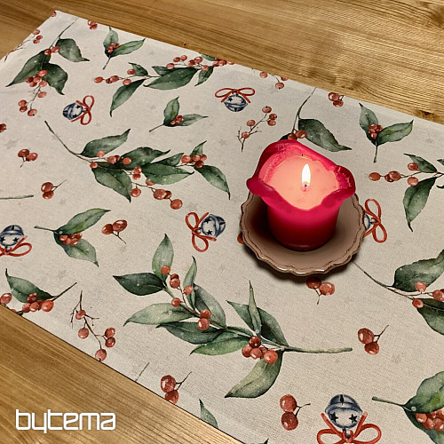 Mantel y pañuelo navideño CESMÍN VELKÁ