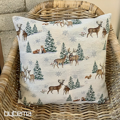 Funda tapiz navideño ANIMALES CERCA DEL ÁRBOL