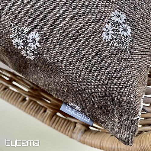 Revestimiento decorativo jacquard ALPINE FLOWERS MARRÓN