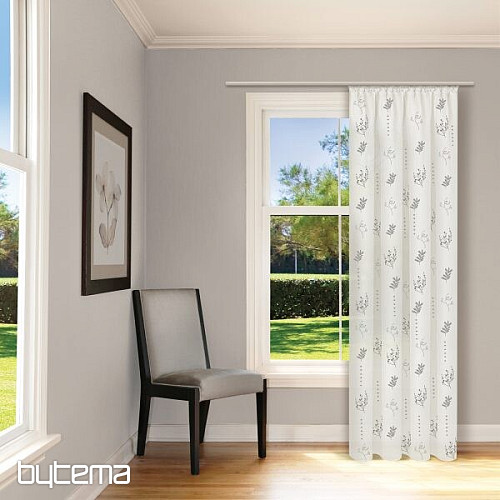 Cortina Gerster NATURALEZA FLORES GRIS
