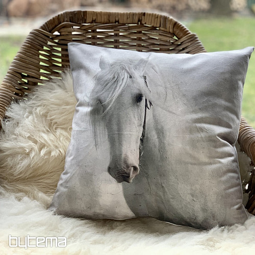 Funda de cojín decorativa CABALLO BLANCO