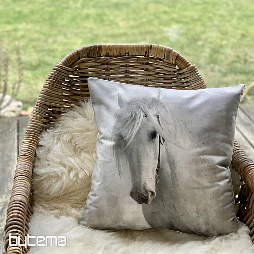Funda de cojín decorativa CABALLO BLANCO