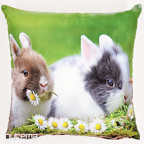 Funda decoración Pascua CONEJOS Y MARGARITAS