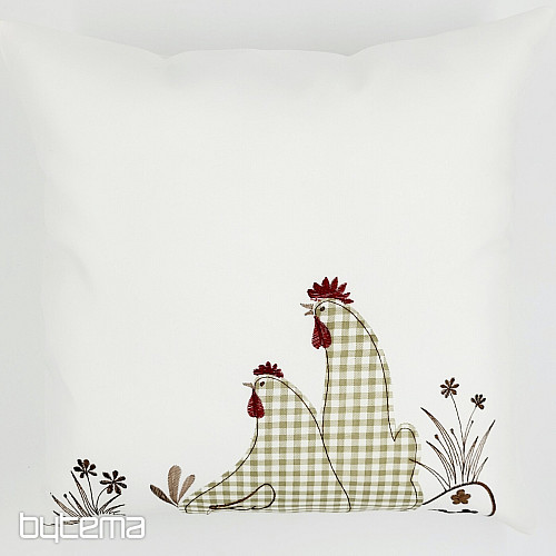 Funda de Pascua bordada HENS check