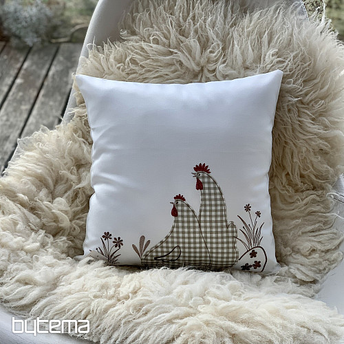 Funda de Pascua bordada HENS check