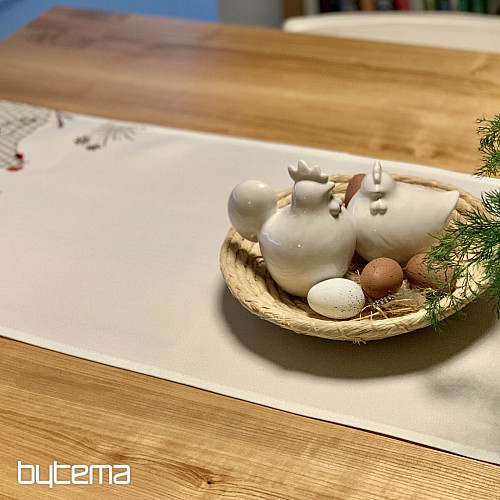 Mantel y bufanda bordados SLEPIČKA cuadros