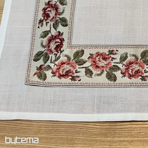 Mantel y mantón bordado ROSAS
