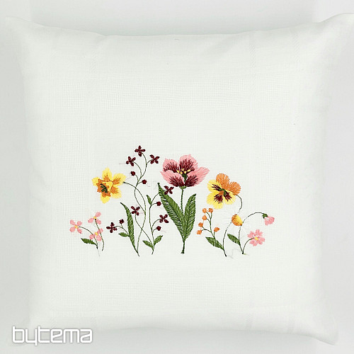 Funda de almohada bordada FLORES DEL JARDÍN