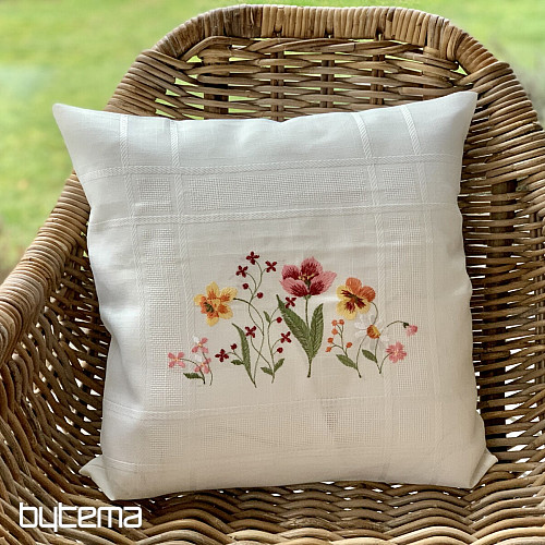Funda de almohada bordada FLORES DEL JARDÍN