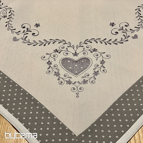 Mantel y bufanda bordados SDRCE GRIS