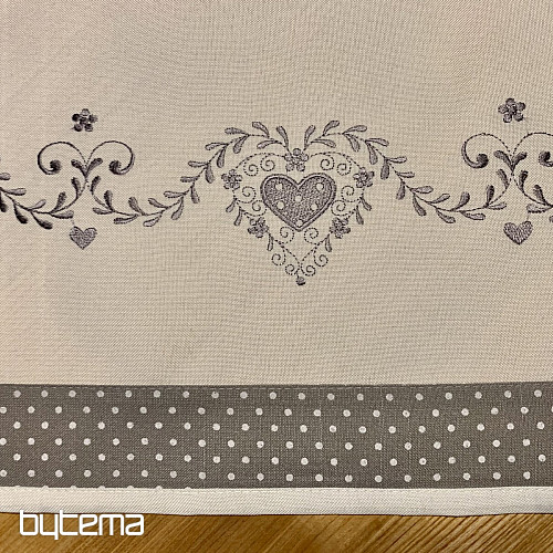 Mantel y bufanda bordados SDRCE GRIS
