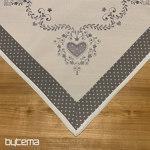 Mantel y bufanda bordados SDRCE GRIS