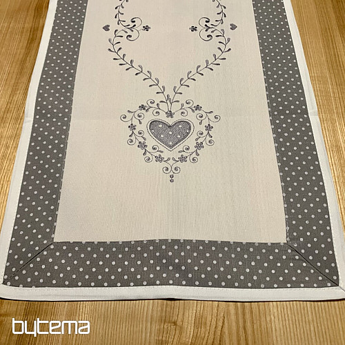 Mantel y bufanda bordados SDRCE GRIS