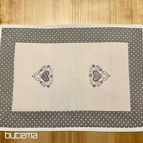 Mantel y bufanda bordados SDRCE GRIS