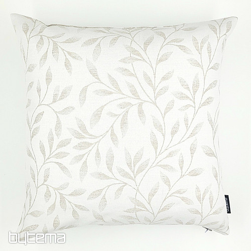Funda de cojín decorativa LEAFS beige - doble cara