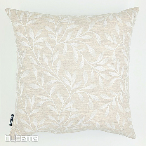 Funda de cojín decorativa LEAFS beige - doble cara