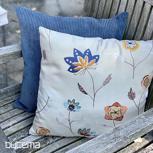 Funda de cojín decorativa DARVEN GRIS AZUL