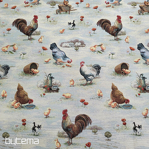 Mantel tapiz y bufanda BACKYARD HEN