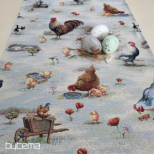 Mantel tapiz y bufanda BACKYARD HEN