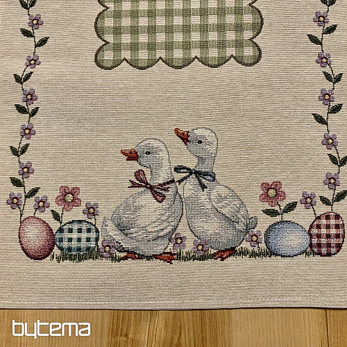 Mantel tapiz y bufanda HUSIČKA ZELENÉ KÁRO