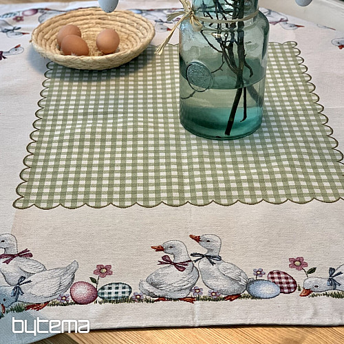 Mantel tapiz y bufanda HUSIČKA ZELENÉ KÁRO