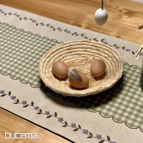 Mantel tapiz y bufanda HUSIČKA ZELENÉ KÁRO