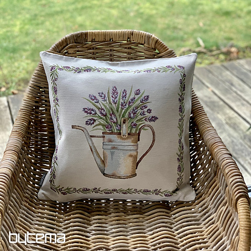 Funda de cojín tapiz LAVANDA EN MACETA II