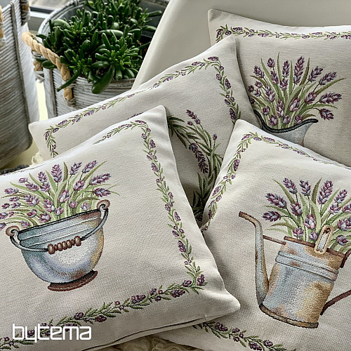 Funda de cojín tapiz LAVANDA EN MACETA II