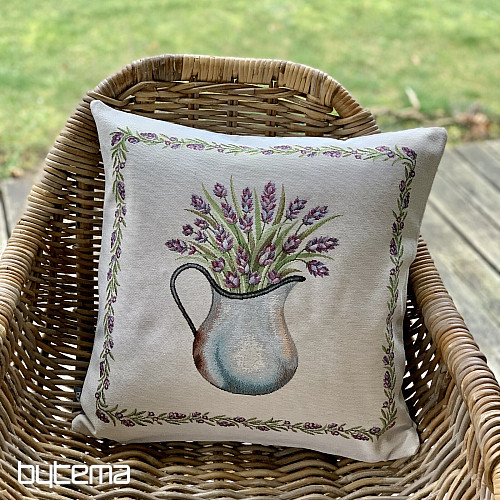 Funda de cojín tapiz LAVANDA EN JARRA