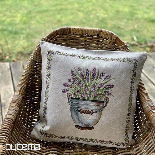 Funda de cojín tapiz LAVANDA EN UN CUBO