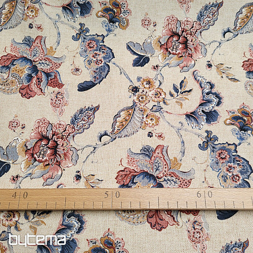 Tela decorativa FLORES INDIAS beige