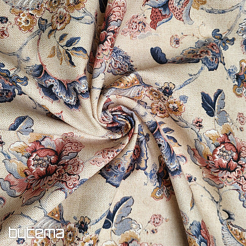 Tela decorativa FLORES INDIAS beige