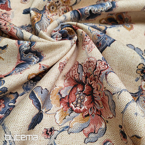 Tela decorativa FLORES INDIAS beige