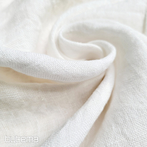 Tejido de lino TEINTURE BLANCO
