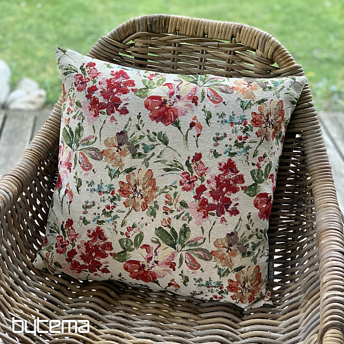 Funda de cojín tapiz JARDÍN DE PRIMAVERA