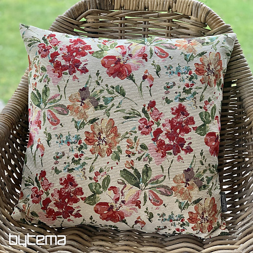 Funda de cojín tapiz JARDÍN DE PRIMAVERA