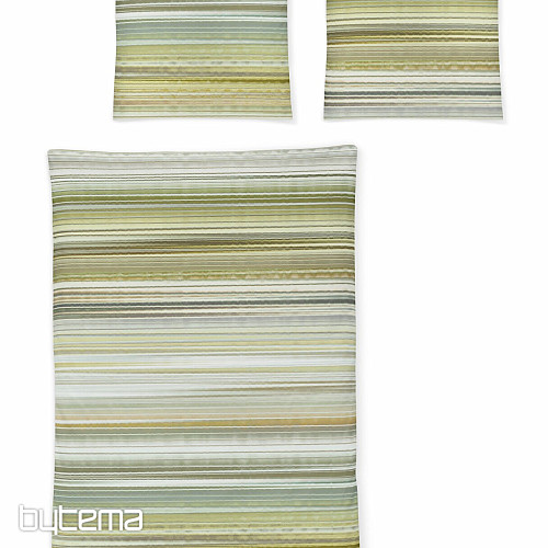 IRISETTE satén de algodón de lujo MAGIC 30 rayas verde