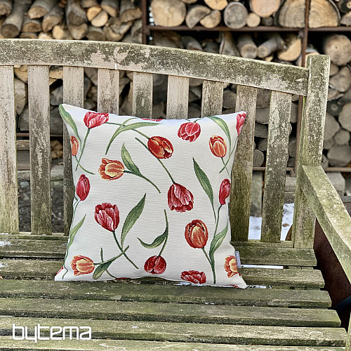 Funda de cojín tapiz TULIPS III estampado grande