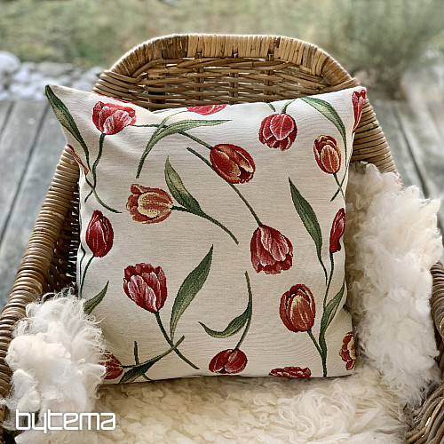 Funda de cojín tapiz TULIPS III estampado grande