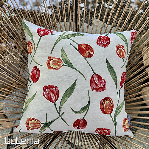 Funda de cojín tapiz TULIPS III estampado grande