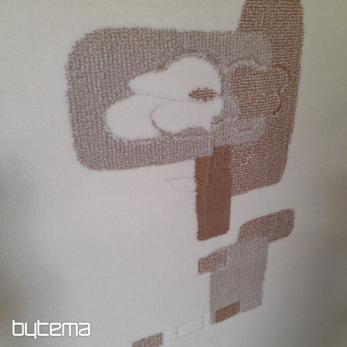 Alfombra de lana beige claro