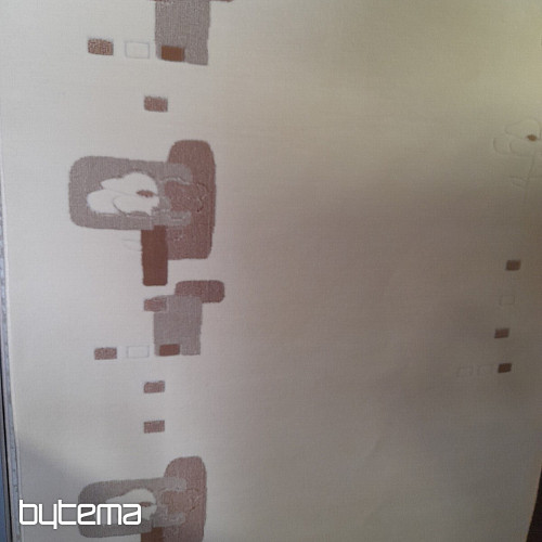 Alfombra de lana beige claro
