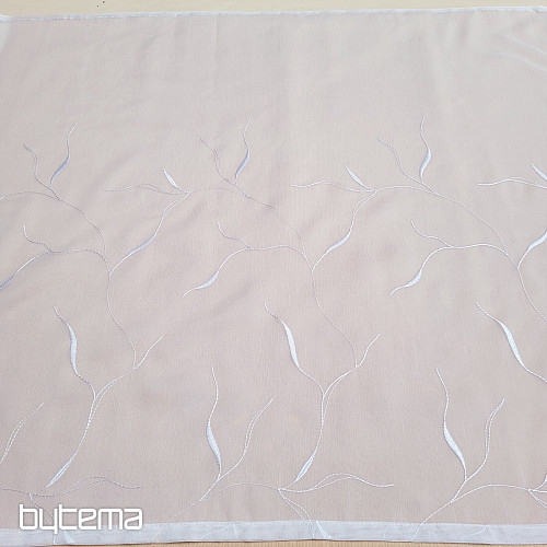 Cortina GERSTER 11683 bordada blanca