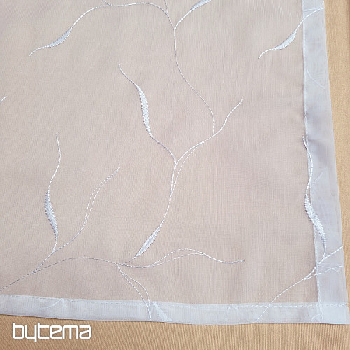 Cortina GERSTER 11683 bordada blanca