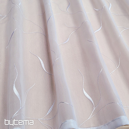 Cortina GERSTER 11683 bordada blanca