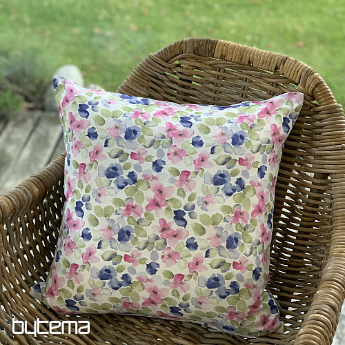 Funda de cojín decorativa FLORES PEQUEÑAS ROSA AZUL