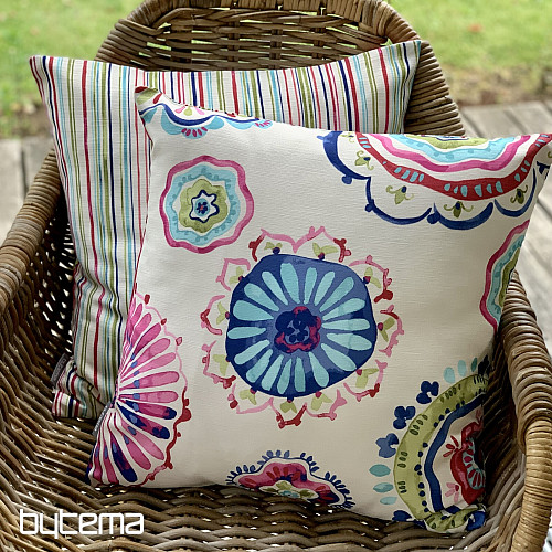 Funda de almohada decorativa MANDALA y RAYAS