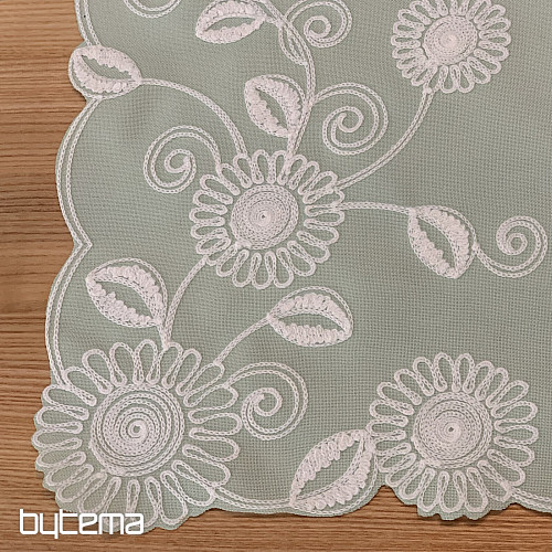 Fular bordado FLORES MENTA